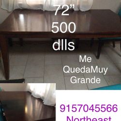 Solo Vendo Mesa De Fina Madera 72” 500 Dlls Me Costo 800 En House Hold Furniture