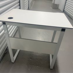 White computer desk