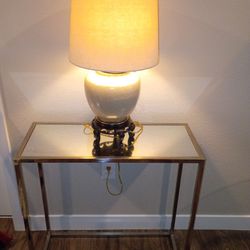 Lamp And Mirror Table Perfect Condition 