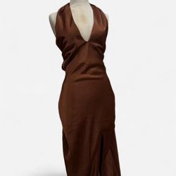 Brown Silk Dress 