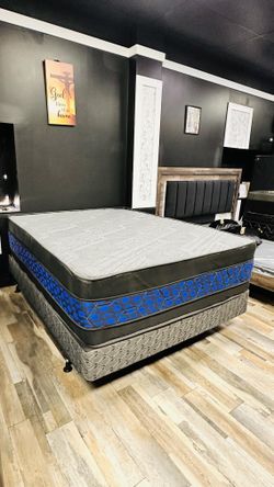 Queen Pillows Top - 14 To 16 Inch - With Free Box Spring - Same Day Delivery