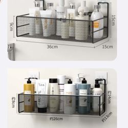 Shower Wall Caddy Bathroom Kitchen 2Pack 