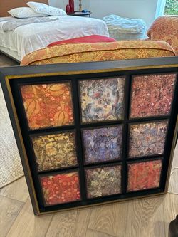 Framed 9-Panel Mixed Media Wall Art