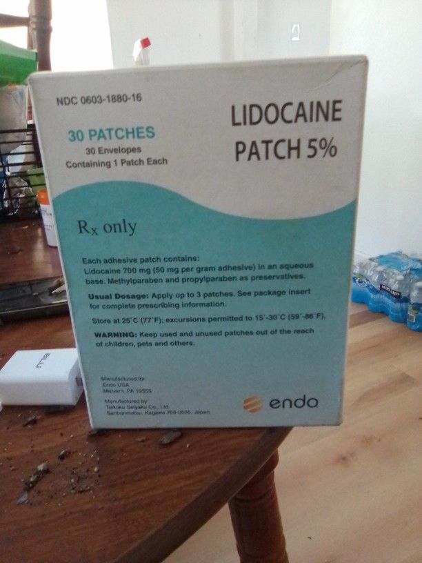 30 Lidocaine Patches 5%  Both Boxes For $15