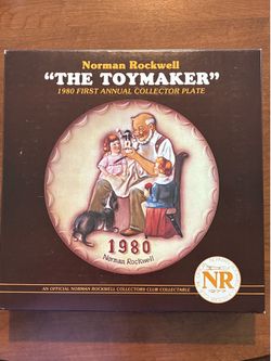 Norman Rockwell "The Toymaker" plate