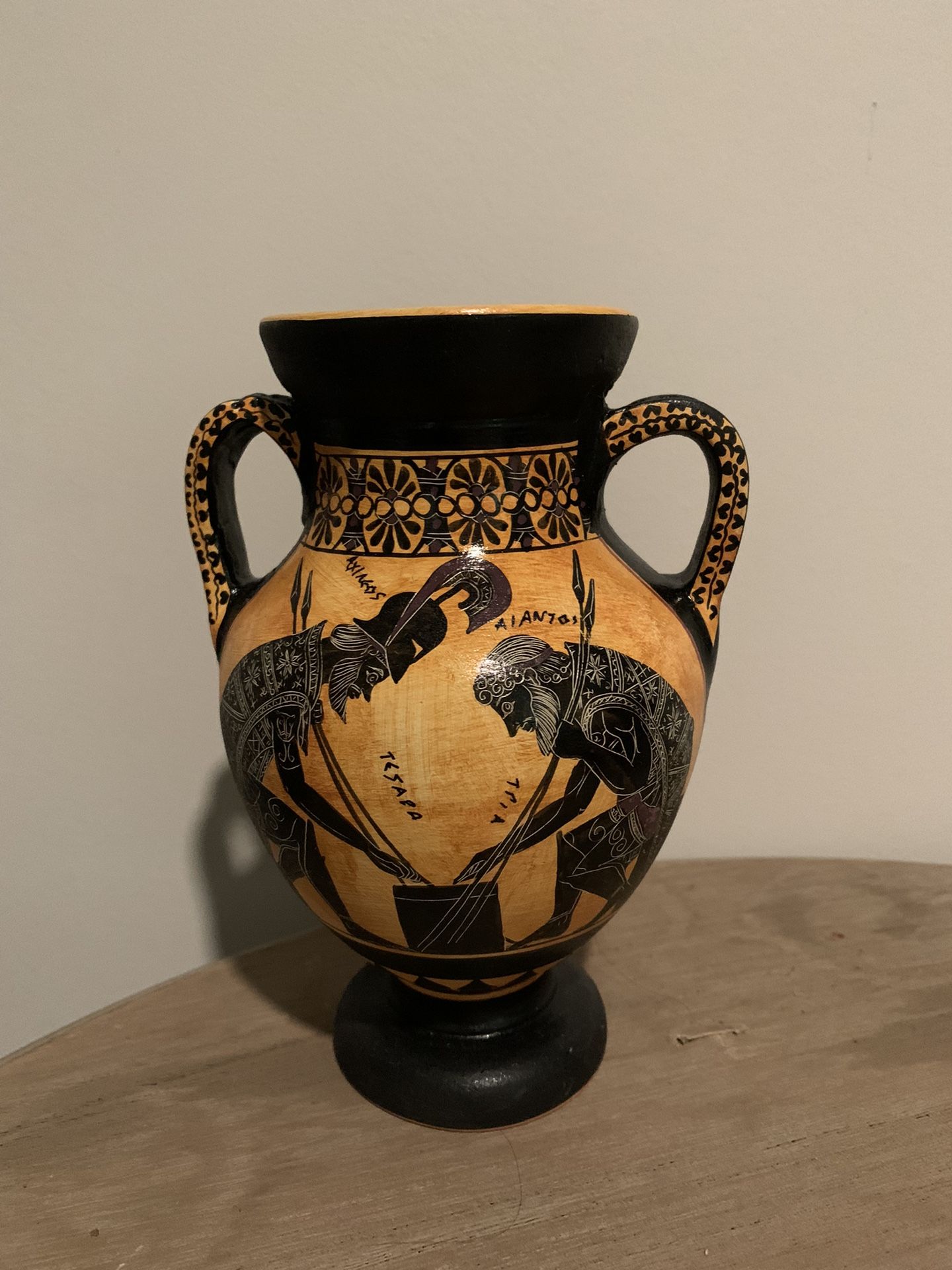 Greek Vase With Achilles And Ajax