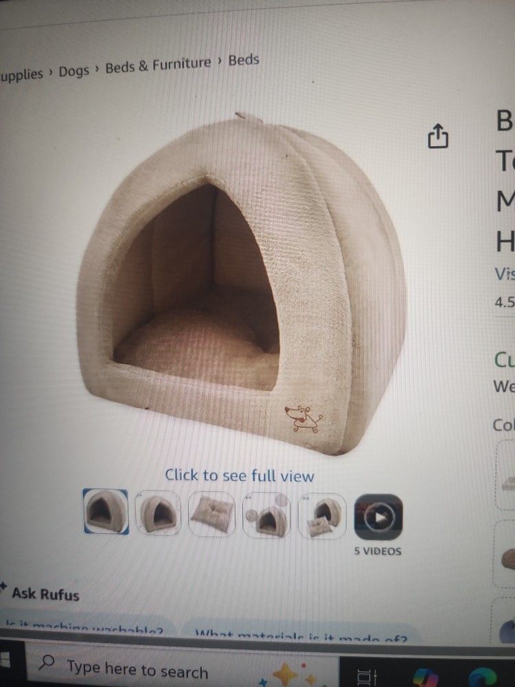 Small Dog House Bed Mat Tent I Door