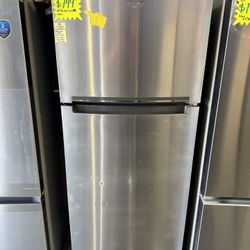 New open box Whirlpool stainless steel top and bottom it has some dents 