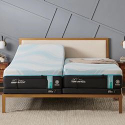 Brand New Tempur Pedic Probreeze medium hybrid split King Size 