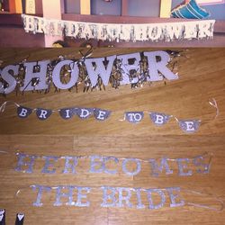 Bridal shower banners signed wedding decoration