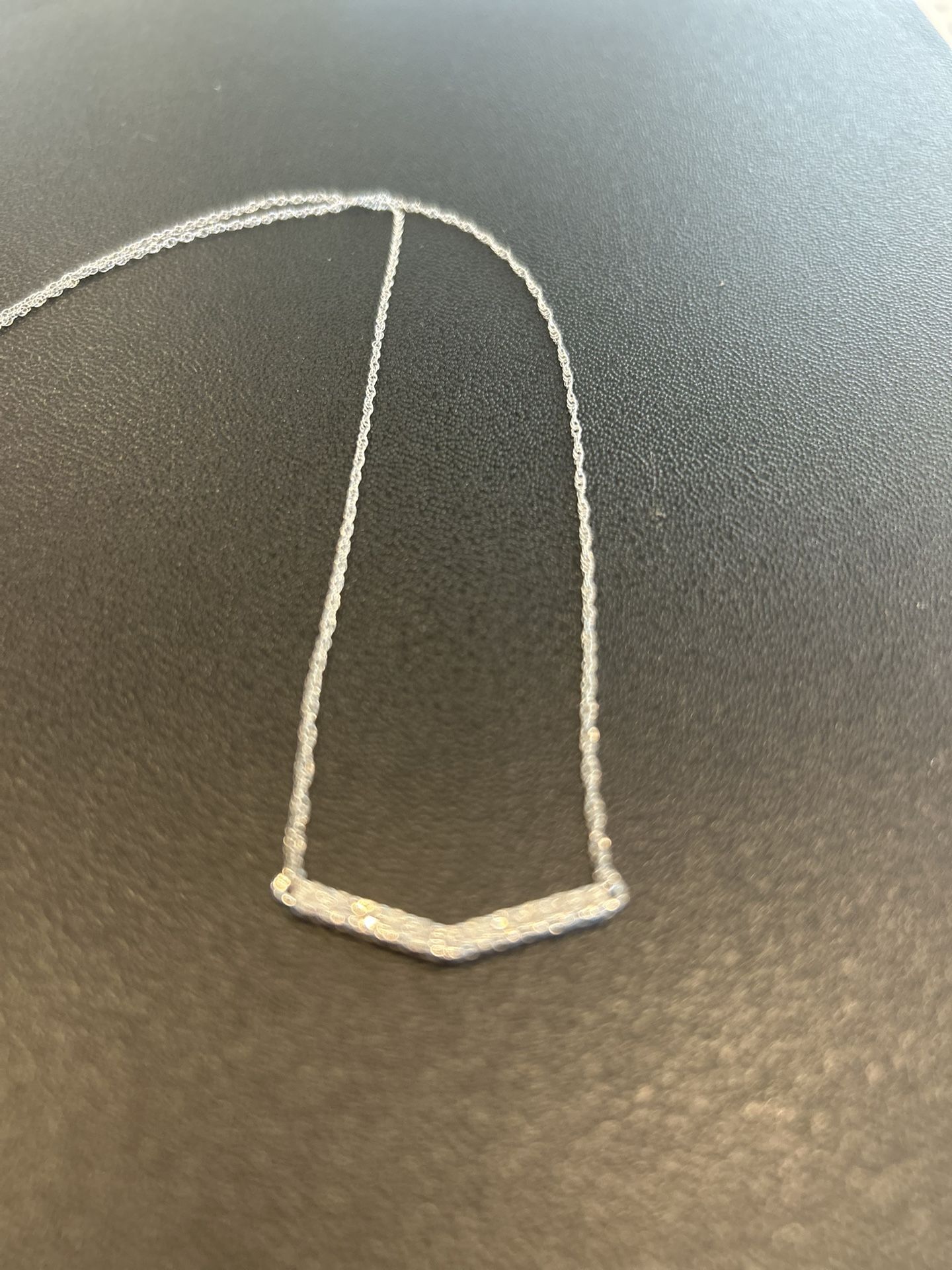 Sterling Silver Diamond Chevron Necklace