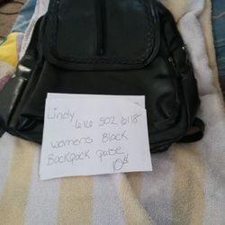 Women's Black Backpack Purse