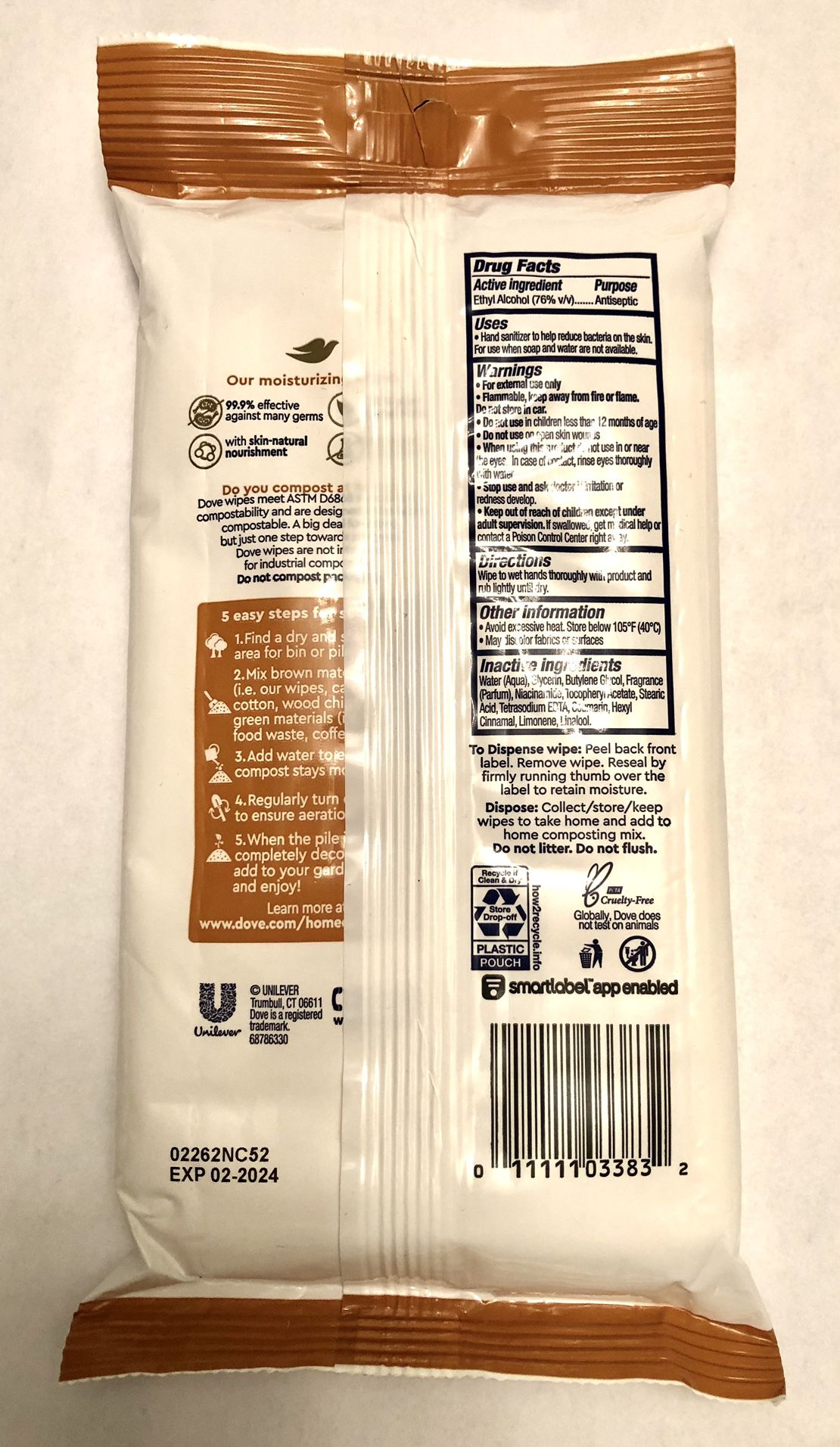 HUGGIES WIPES + DOVE MOISTURIZING HAND SANITIZER WIPES BUNDLE