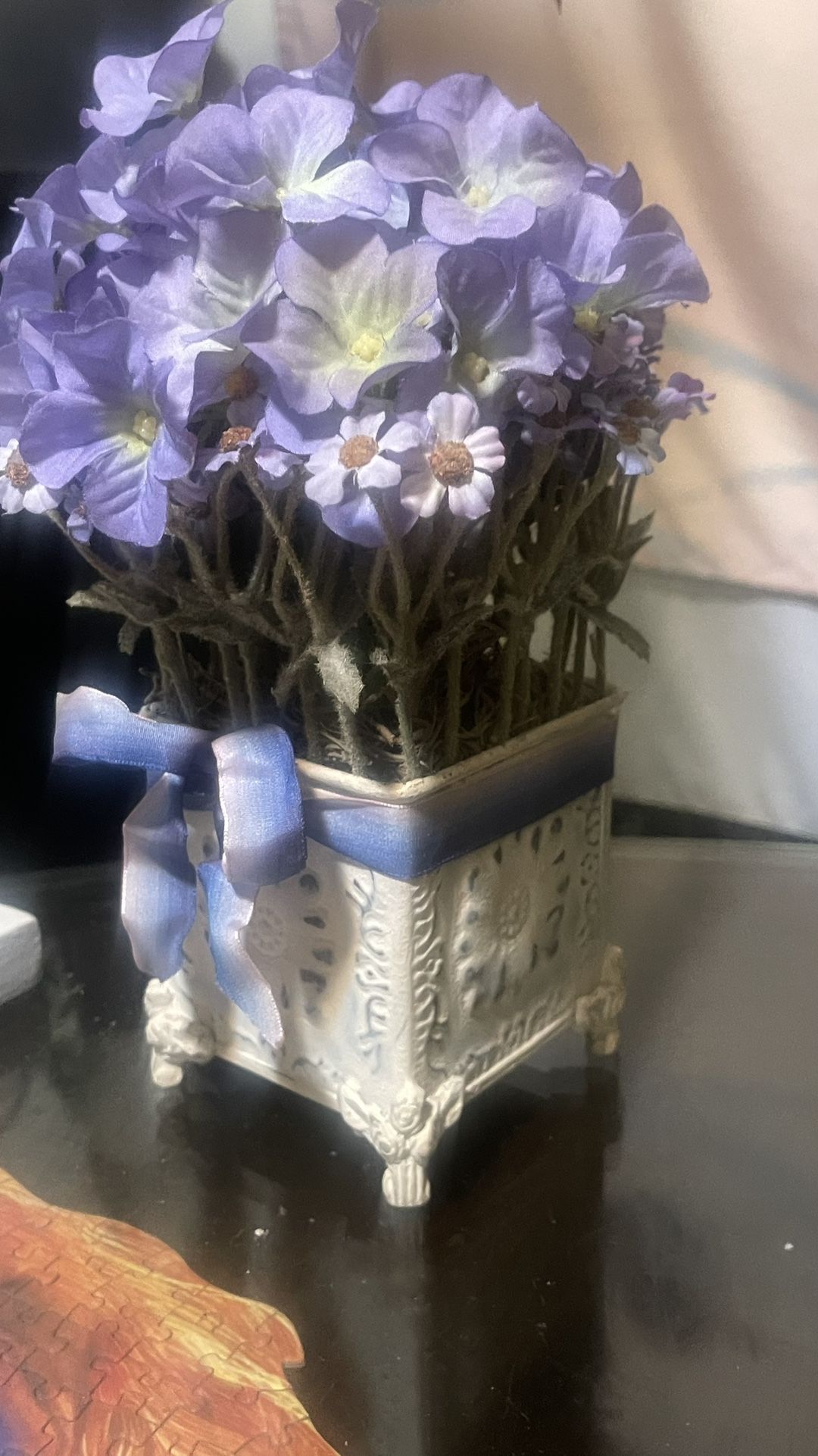 small lavender flower pot decor
