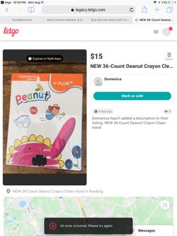 NEW 36-Count Peanut Crayon Clean Hand