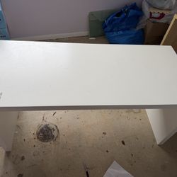 White IKEA desk