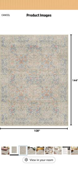 9x12 area rug (washable)