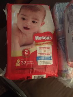 Diapers huggies size 1 and 2