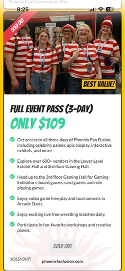 1 Fan Fusion Ticket