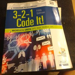 3,2,1 Code It!  5th Edition 
by: Michelle .A. Green  MPS,  RHIA,FAHIMA, CPC