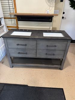 Brand New Double Sink Granite Top Bathroom Vanity