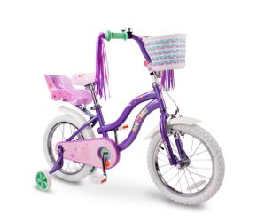 Princess Kids Bike 12 inch Girls Bicycle with Training Wheels, Pink