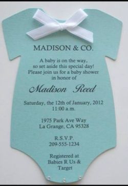 Onesie Invitations
