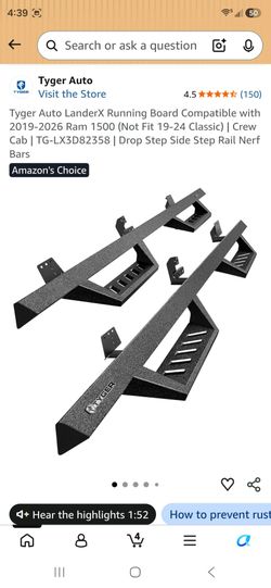 2019-2026 ram 1500 tyger step