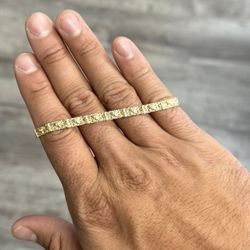 14k 5mm 10.6gm 7 inch gold nugget bracelet 