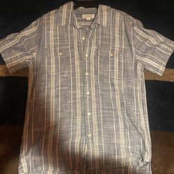 Blue and white stripe shirt