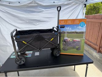 MAC Sports XL Folding Wagon with Brakes – 350 lb Capacity – All-Terrain Wheels – New