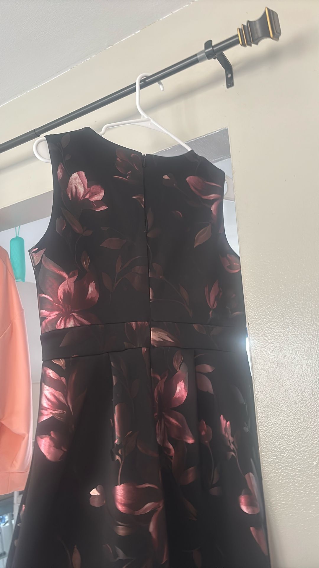 Formal Shiny Pink Black Dress