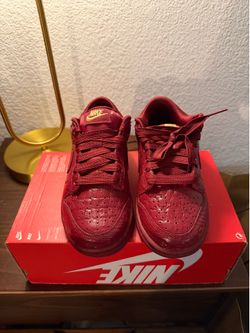 Nike Dunk Low Crocodile Team Red (Women's) - 6W/4.5M