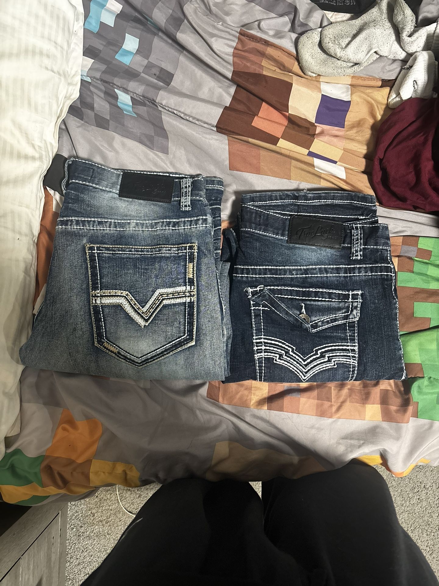 2 Pairs Of True Luck Jeans