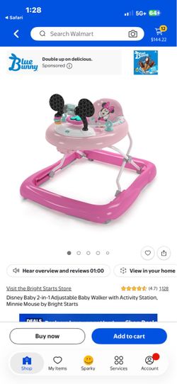 Disney Baby Minnie Mouse 2-in-1 Baby Walker
