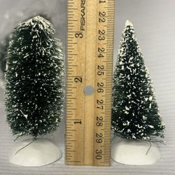 DEPT 56 VILLAGE FROSTED TOPIARY TREES 5202-7  SET OF 8 ACCESSORIES SNOW VILLAGE