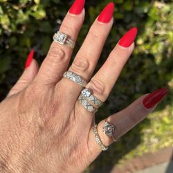14k White Gold Rings 