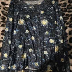 Van Gogh Starry Night Crop Top