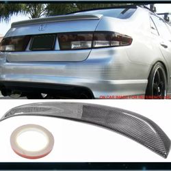 03-05 Honda Accord 4D 4Dr 4Door OE Factory Style CF Carbon Fiber Trunk Spoiler