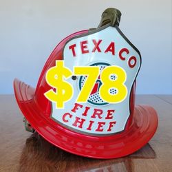 VINTAGE  TEXACO  FIRE  CHIEF  HELMET 