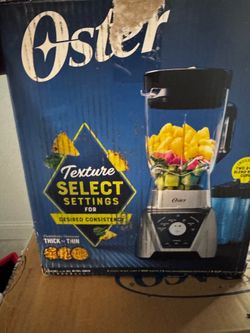 Oster Pro Smoothie Blender with Texture Select, Countertop Blender with Tritan Jar & 2 To-Go Cups, Brushed Nickel