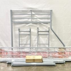 Twin over Full Low Profile Metal Bunk Bed, bunkbed, bed frame , Silver *Free Delivery & Assembly*