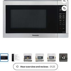 Panasonic 1.3 cu ft Countertop Microwave Oven in Glass Door