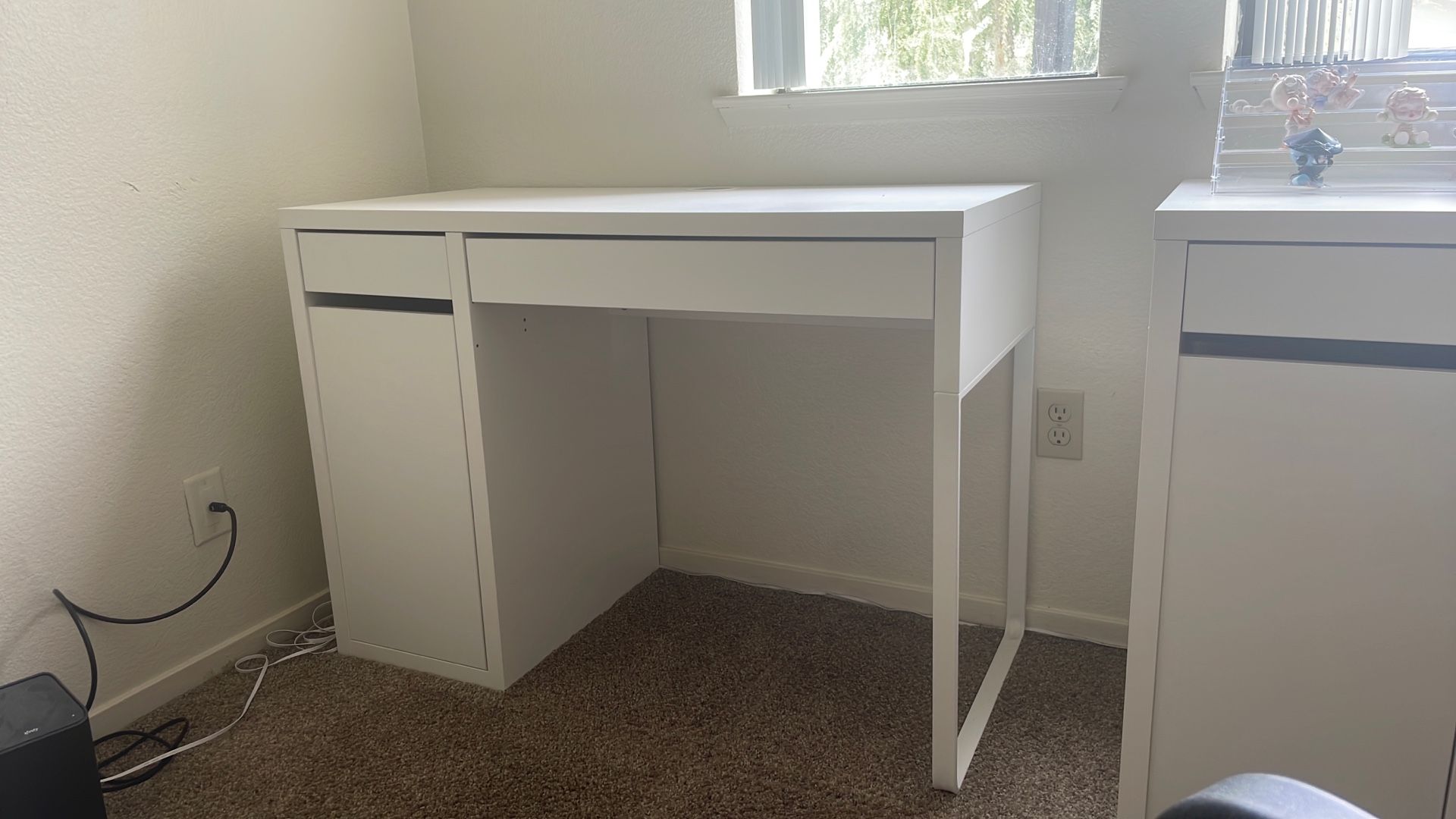 White Desk IKEA MICKE with Chair