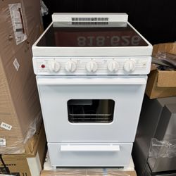 Brand New Premier White Glass Top Electric 220 Volts Stove 20 Inches 