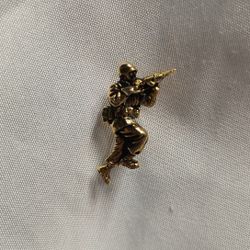 Army Soldier Gold Tone Tie Pin/Tack Military Rifle