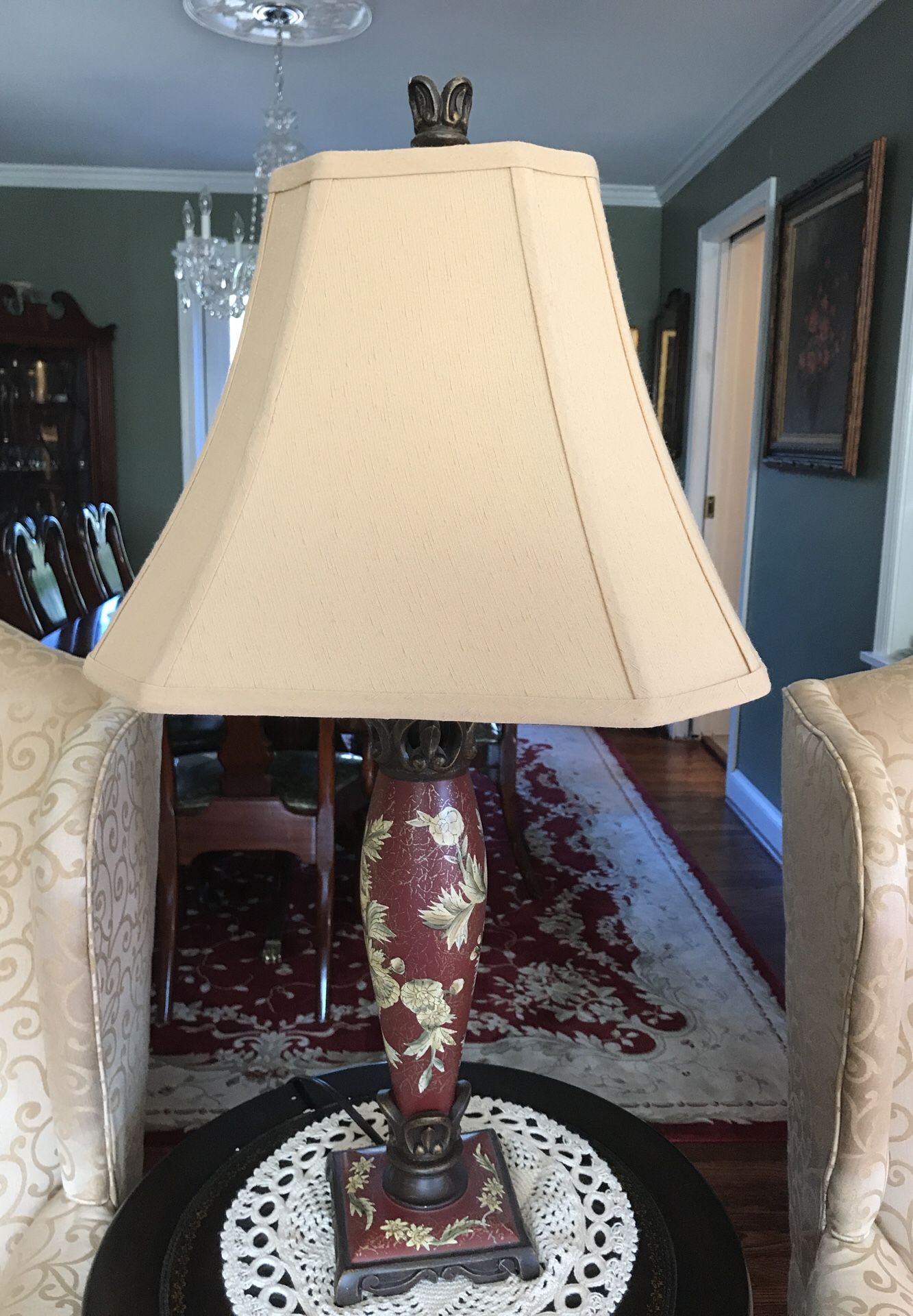 Beautiful painted Lamp (shade included)