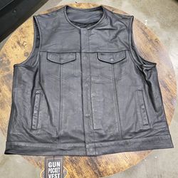 Leather Club Vest $150 FIRM