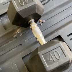 40 lb Rubber Dumbbell