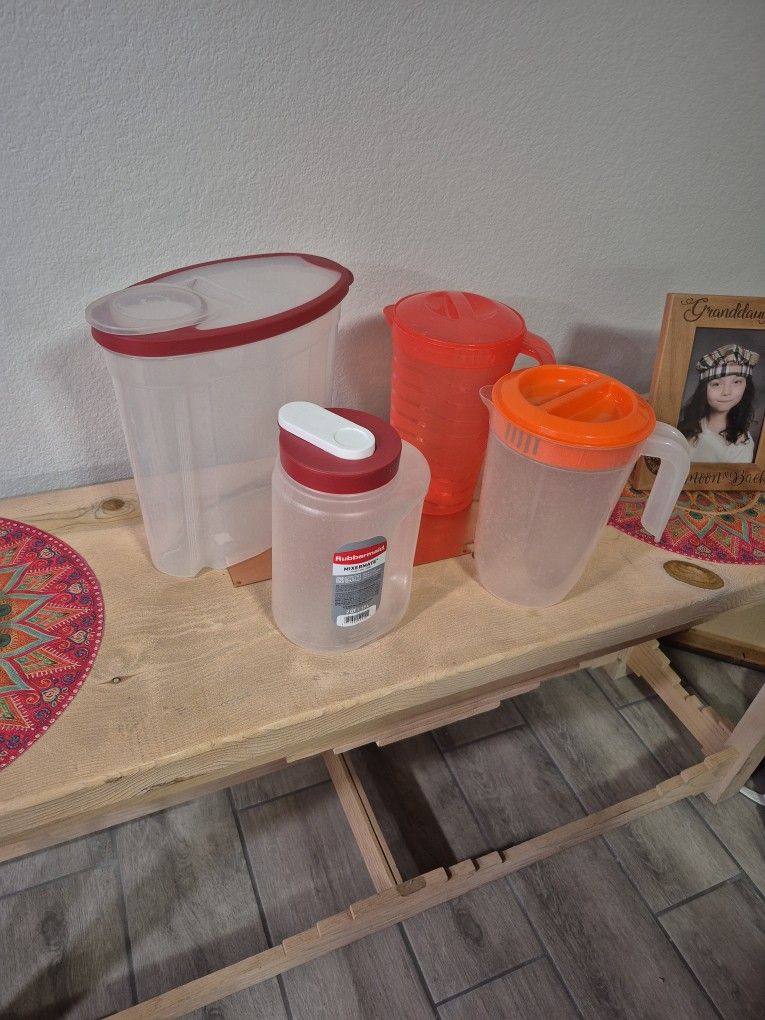 Assorted Plastic Pitchers